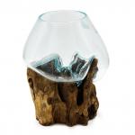 Ваза на корне AQU-S1-30 стекло 20-25см украшение интерьера Хрупкое