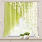 Комплект штор для кухни "Марианна" 300*160 зеленый