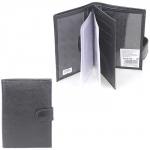 Обложка для авто+паспорт Premier-О-178 (5 внут карм,  двойная стенка)  натуральная кожа черный ладья (327)  193322