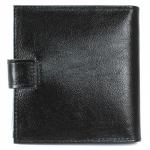 Визитница Croco-В-203 (с хляст,  2х-рядная, 32карточки)  натуральная кожа черный матовый (3)  209403