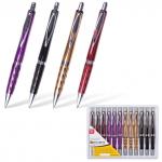 Ручка бизнес-класса шариковая BRAUBERG Bond, корпус ассорти, узел 1мм, линия 0,7мм, синяя, 141427