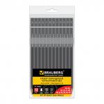Карандаши чернографитные BRAUBERG НАБОР 12 шт., "Touch line", 5H-5B, без резинки, заточ, 180652