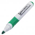Маркер для доски BRAUBERG SOFT, ЗЕЛЕНЫЙ, резиновая вставка, круглый наконечник 5 мм, 151251