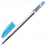 Ручка шариковая масляная BRAUBERG Ice, СИНЯЯ, корпус прозрачный, узел 0,6мм, линия 0,3мм, OBP108