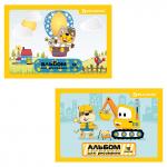Альбом д/рис. А4 12л., скоба, обложка картон, BRAUBERG, 200х283мм, Кошки-мышки, 104861