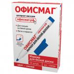 Маркер для доски ОФИСМАГ N1, СИНИЙ, круглый наконечник 5 мм, 150856