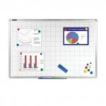 Доска магнитно-маркерная В КЛЕТКУ (60х90см), алюмин.рамка, , РОССИЯ, BRAUBERG, 236862