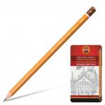 Карандаши чернографитные KOH-I-NOOR, НАБОР 12шт.,"Graphic", 5В-5H, без резинки, 1502012009PL