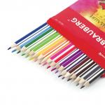 Карандаши цветные BRAUBERG "Бабочки", НАБОР 18 цв., трехгранные, корпус с полосками, 181286