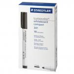 Маркер для доски STAEDTLER (Германия) "Lumocolor", ЧЕРНЫЙ, круглый наконечник, 1-2мм, 341-9