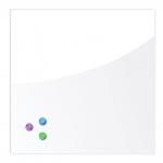 Доска магнитно-маркерная стеклянная (45х45см), 3 магнита, БЕЛАЯ, BRAUBERG, 236735