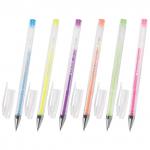 Ручки гелевые BRAUBERG НАБОР 6шт., АССОРТИ, Jet, чернила пастельные, 0,7мм, линия 0,5мм,141033