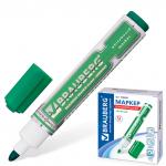 Маркер для доски BRAUBERG "Neo", ЗЕЛЕНЫЙ, с клипом, круглый наконечник 5 мм, 150490