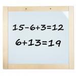 Доска двусторонняя для мела и магн-марк (41х46см), настенная, деревянная рамка, №2, 10 КОР,00894