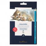 Карандаши цветные акварельные BRUNO VISCONTI "Aquarelle", 36 цветов, европодвес, 30-0049