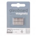 *Магниты УСИЛЕННЫЕ, для стеклянных досок, квадратные, КОМПЛЕКТ 6 штук, в блистере, 2х3 (Польша),AM150