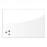 Доска магнитно-маркерная стеклянная (40х60см), 3 магнита, БЕЛАЯ, BRAUBERG, 236744