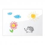 Доска магнитно-маркерная стеклянная (40х60см), 3 магнита, БЕЛАЯ, BRAUBERG, 236744