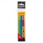 Карандаши чернографитные BRAUBERG НАБОР 6 шт., "Triograff", НВ, трехгр., без рез.,заточ,180643