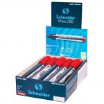 Маркер для доски и флипчарта SCHNEIDER (Германия) Maxx 290, КРАСНЫЙ, круглый, 2-3 мм, 129002