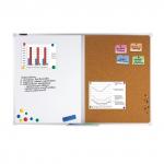 Доска комбинированная: магнитно-маркерная, пробковая для объявлений (60х90см) РОССИЯ,BRAUBERG,236864