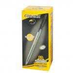 Ручка шариковая CORVINA (Италия) 51 Classic, ЧЕРНАЯ, корпус прозрачный, 1мм, линия 0,7мм, 40163/01