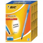 Ручка шариковая BIC Round Stic, СИНЯЯ, корпус голубой, узел 1мм, линия письма 0,32мм, 921403