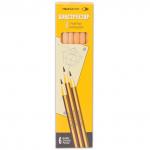 Карандаши чернографитные КРАСИН НАБОР 6 шт., "Конструктор", 2Т-2М, без резинки, заточ., С-357