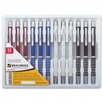 Ручка бизнес-класса шариковая BRAUBERG Breeze, корпус ассорти, узел 1мм, линия 0,7мм, синяя,141424