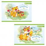 Альбом д/рис. А4  8л., скоба, обложка картон, BRAUBERG, 200х283мм, Кошки-мышки, 104853