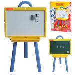 Доска двусторонняя для мела и магн-марк (45х60см), НА СТЕНДЕ,зел/бел, ,ПИФАГОР,231725