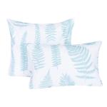 Наволочка поплин 28259/1 Папоротник бирюза компаньон