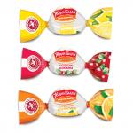 Конфеты карамель ЖИЛИ-БЫЛИ, леденцовая МИНИ, ассорти апельсин/клюква/лимон,200г,пакет, ш/к 80154