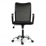 Кресло BRABIX "Spring MG-308", с подлокотниками, хром, ткань черная TW, 531403