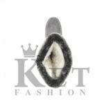 Женские дутики, серые, замша, войлочная подошва