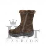 Сапожки подростковые, коричневые, литая подошва