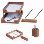 Набор настольный BESTAR "Hercules" из массива дерева (бук), 5 предметов, цвет "орех", 236395