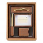 Набор настольный BESTAR "Hercules" из массива дерева (бук), 5 предметов, цвет "орех", 236395