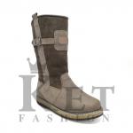 Монголки высокие коричневые, войлочная подошва