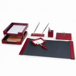 Набор настольный BESTAR "Charon" из массива дерева (бук), 7 предметов, цвет "красное дерево", 236393