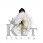 Женские унты, голубая норка,замша, литая подошва