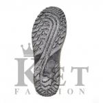 Женские унты, голубая норка,замша, литая подошва