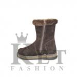 Сапожки подростковые, коричневые, войлочная подошва