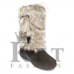 Женские унты, корея-2, замша, литая подошва