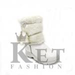 Унты подростковые, белые, литая подошва