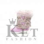 Детские унты розовые, литая подошва