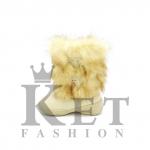 Детские унты, персик, литая подошва