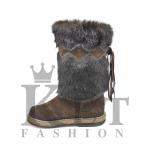 Женские унты, темно-коричневые, войлочная подошва