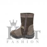 Монголки детские коричневые, литая подошва