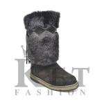 Женские унты, черные, войлочная подошва
